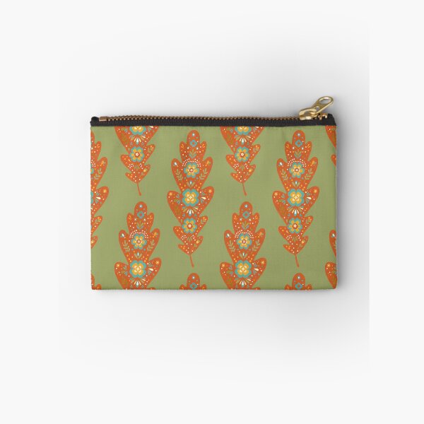 Item preview, Orange Oak Leaf – Scandinavian Folk Art by heidiannemorris © designed and sold by FOLK ART FUSION.
