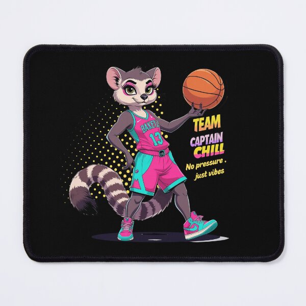 Item preview, Team Captain of Chill Basketball Lemur: Vibrant Streetwear Art designed and sold by LixysTempo.