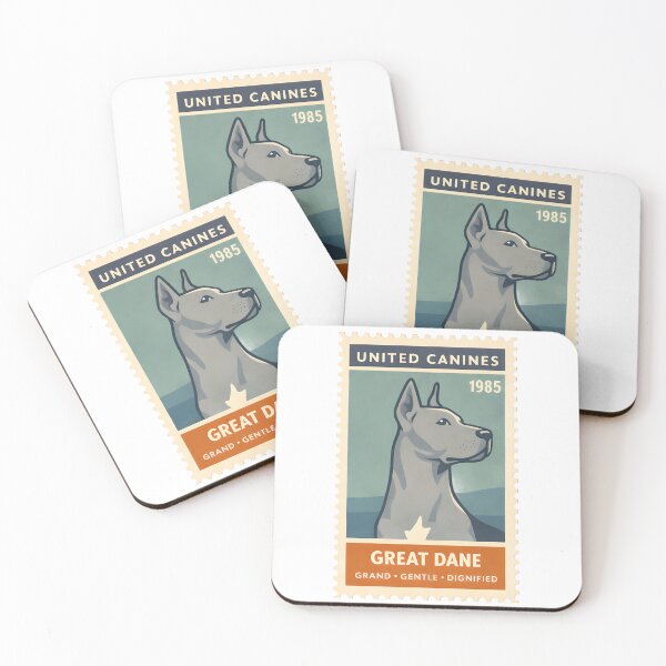 Item preview, Vintage Great Dane Stamp Art designed and sold by postmarkpaw.