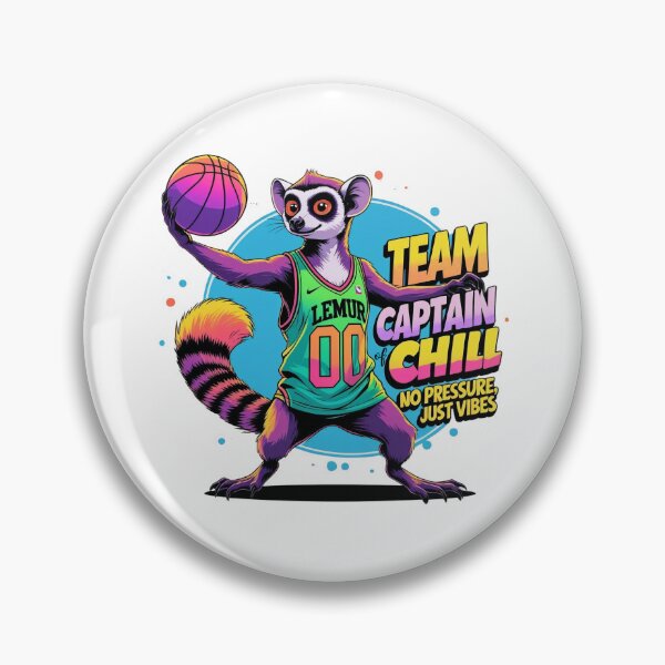 Item preview, Neon Basketball Lemur: Team Captain of Chill Streetwear designed and sold by LixysTempo.