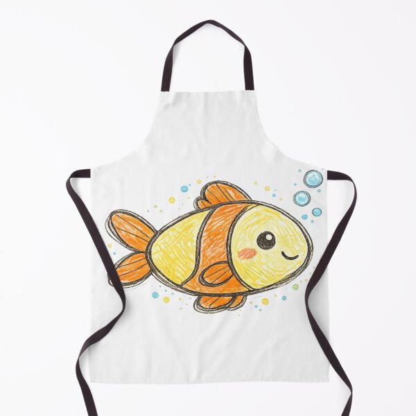 Item preview, Fish Toddler Style Drawing, Crayon Style Art designed and sold by LEFTERIS-DESIGN.