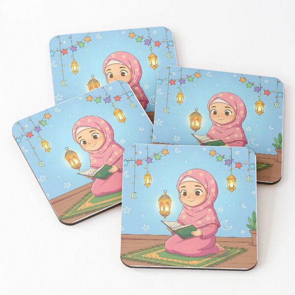 Item preview, Cute Girl Reading Quran Ramadan Design designed and sold by WowDezign.