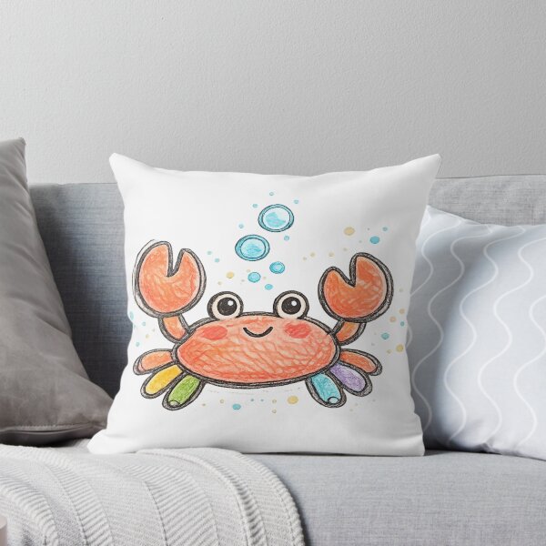 Item preview, Crab  Toddler Style Drawing, Crayon Style Art designed and sold by LEFTERIS-DESIGN.