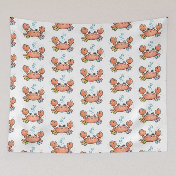 Item preview, Crab  Toddler Style Drawing, Crayon Style Art designed and sold by LEFTERIS-DESIGN.