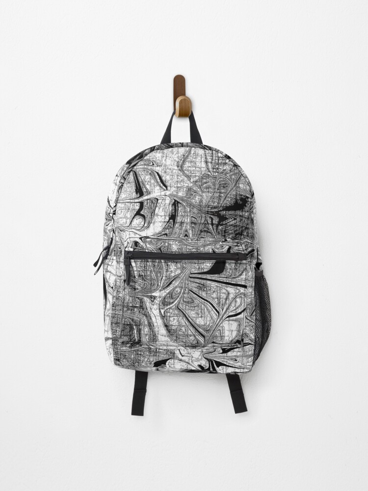 Thumbnail 1 of 3, Backpack, Digital Abstract 9 BW designed and sold by studioabstract.