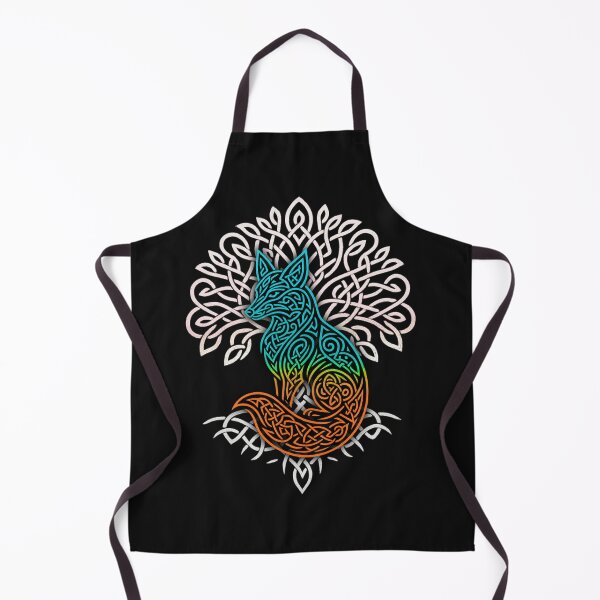 Item preview, Mystic Celtic Fox: Tree of Life and Rainbow Knotwork Art designed and sold by LixysTempo.