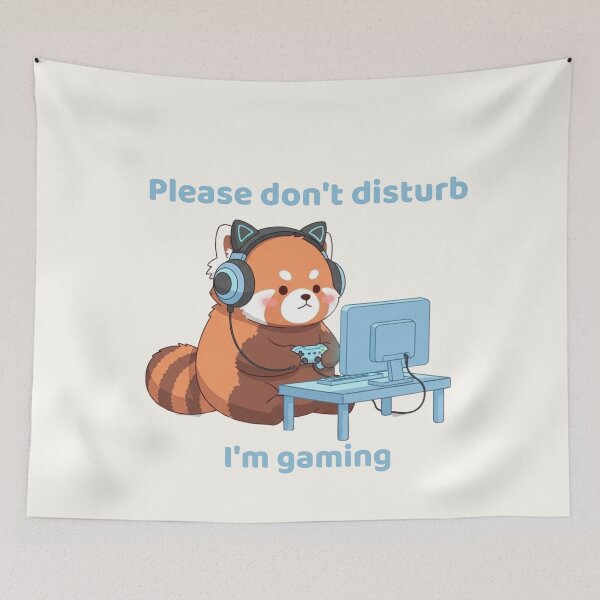 Item preview, Please Don’t Disturb I’m Gaming – Cute Red Panda Gamer designed and sold by soletstudio.