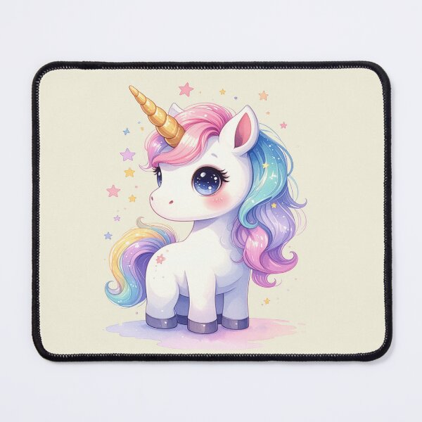 Item preview, Unicorn in delicate pastel colors with stars designed and sold by LiskoDesign.