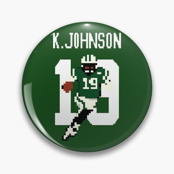 Item preview, Keyshawn Johnson #19 Pixel Art – New York Green & White Retro 8-Bit Football Design designed and sold by TheArtOfCar.