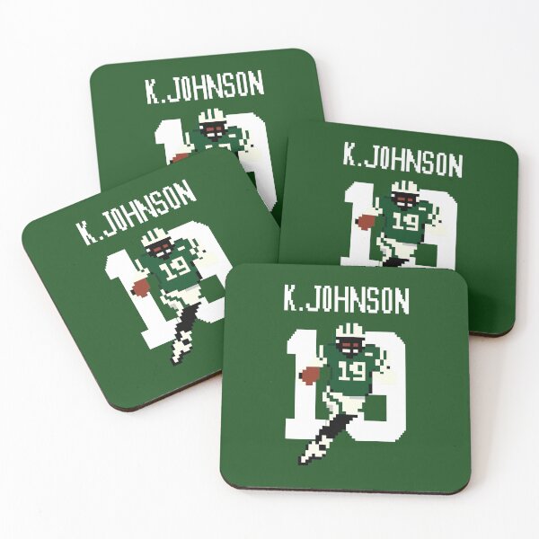 Item preview, Keyshawn Johnson #19 Pixel Art – New York Green & White Retro 8-Bit Football Design designed and sold by TheArtOfCar.