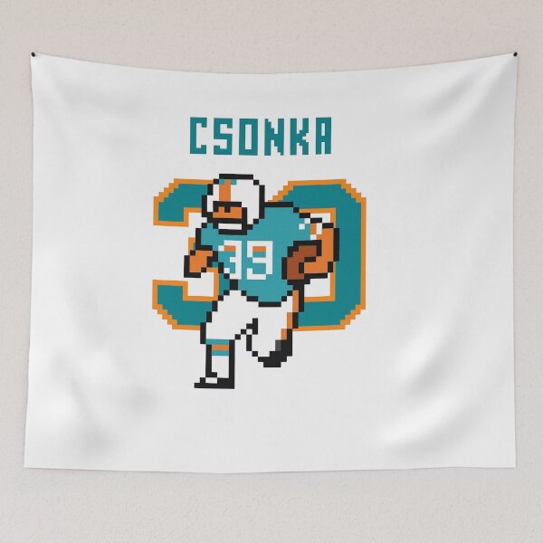 Item preview, Larry Csonka #39 Pixel Art – Miami Teal & Orange Retro 8-Bit Football Design designed and sold by TheArtOfCar.