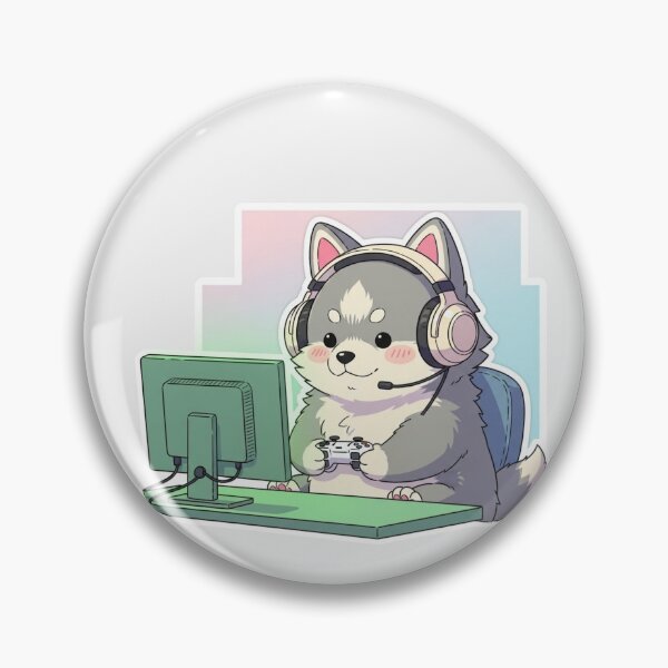 Item preview, Kawaii Gamer Puppy – Cozy Streamer Aesthetic designed and sold by soletstudio.