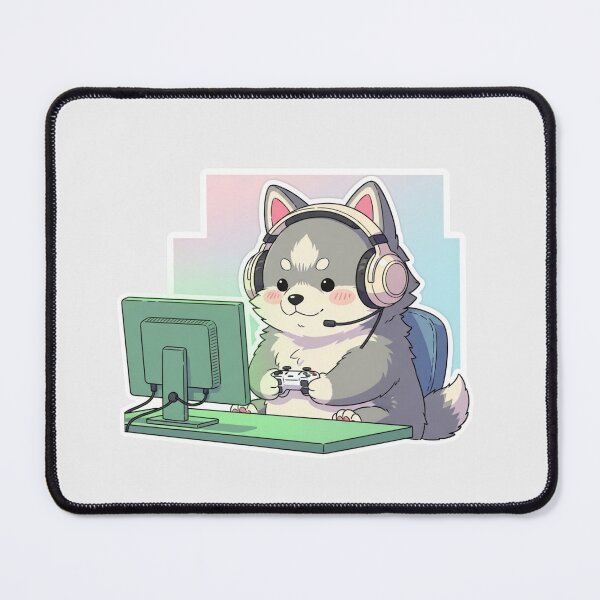 Item preview, Kawaii Gamer Puppy – Cozy Streamer Aesthetic designed and sold by soletstudio.