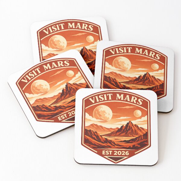 Item preview, Visit Mars Vintage National Park Travel Poster Red Planet 2026 designed and sold by LSphere Art.