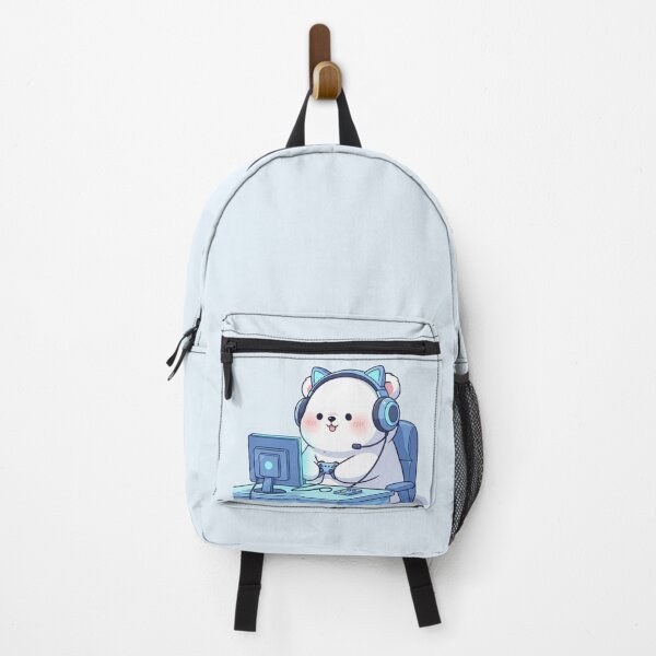 Item preview, Cute Gamer Polar Bear – Kawaii Blue Gaming Aesthetic designed and sold by soletstudio.