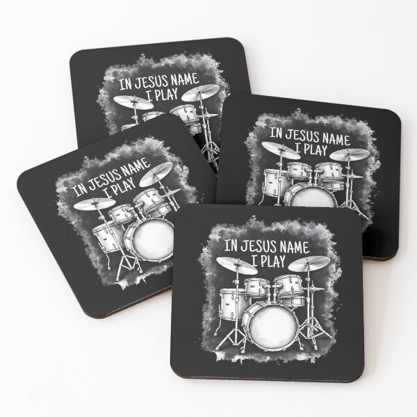 Item preview, In Jesus Name I Play Drummer designed and sold by LunaMagicStudio.