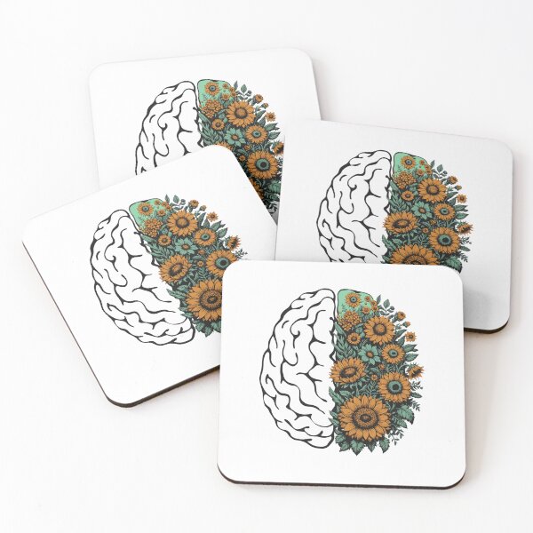 Item preview, Retro Blooming Brain Psychology Art designed and sold by SignumShop.