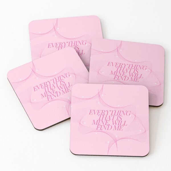 Item preview, Everything that is mine, will find me Quote, Pink designed and sold by Magic Love Art Print.