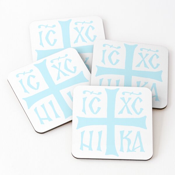 Item preview, Pastel blue ICXC NIKA Orthodox Christogram designed and sold by kncarter.