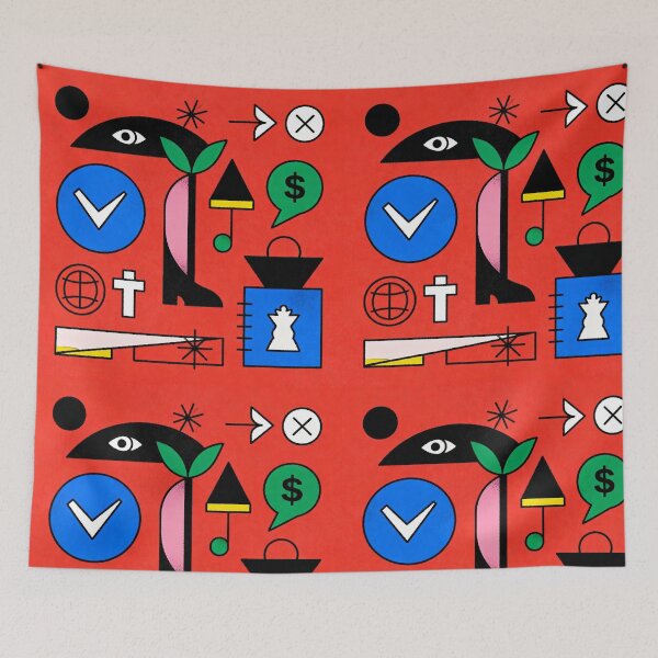 Item preview, Bold Modern Symbolism (Red Graphic Art) designed and sold by tim tal.