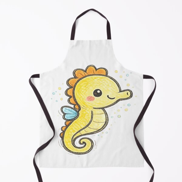 Item preview, Seahorse Toddler Style Drawing, Crayon Style Art designed and sold by LEFTERIS-DESIGN.