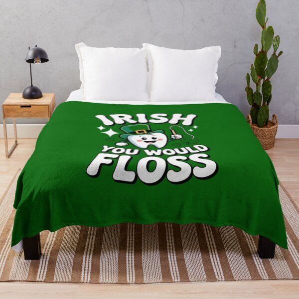 Item preview, Irish You Would Floss St. Pats Dental Design designed and sold by Peter Stawicki.