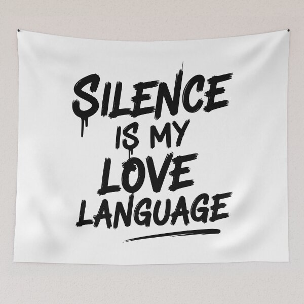 Item preview, Silence Is My Love Language - Introvert Quiet Grunge Quote designed and sold by LockjowArt.