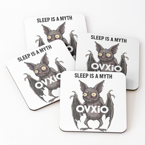 Item preview, Sleep Is A Myth - Funny Insomniac Bat Mood Art designed and sold by OVXIO.
