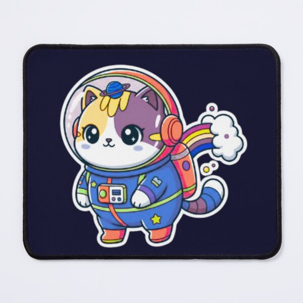 Item preview, rainbow astronaut cat designed and sold by KUKI DESIGNS.