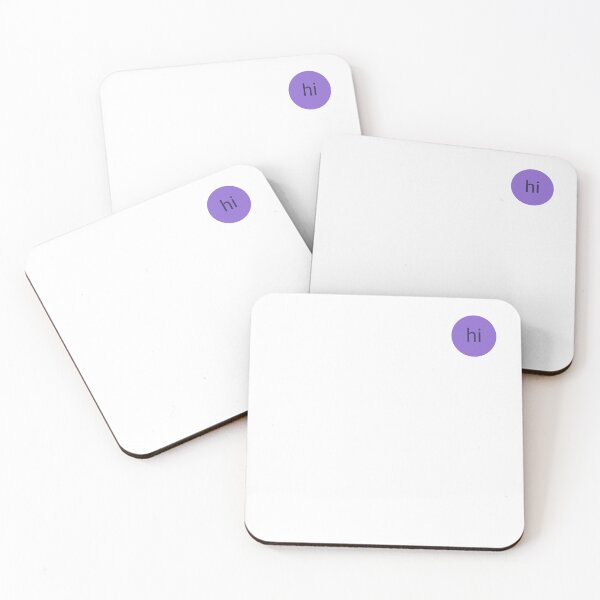 Item preview, Hi Dot Purple – Purple circle greeting in white, a simple gift for design enthusiasts designed and sold by LEMIN K.