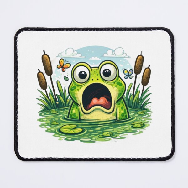 Item preview, Surprised frog in the marsh designed and sold by FroggyOnly.