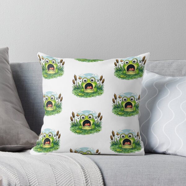 Item preview, Surprised frog in the marsh designed and sold by FroggyOnly.