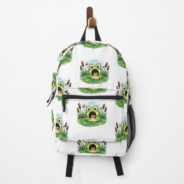 Item preview, Surprised frog in the marsh designed and sold by FroggyOnly.
