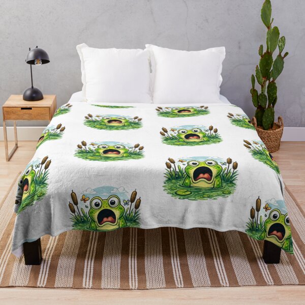 Item preview, Surprised frog in the marsh designed and sold by FroggyOnly.