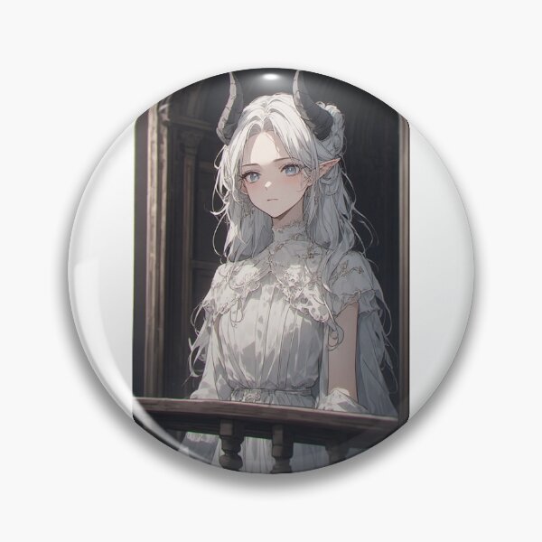 Item preview, Gothic anime demon girl and balcony designed and sold by ArtsJulian.