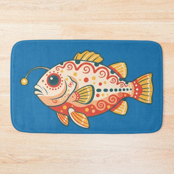 Item preview, Folk Art Anglerfish – Scandinavian Folk Art by heidiannemorris © designed and sold by FOLK ART FUSION by heidiannemorris.
