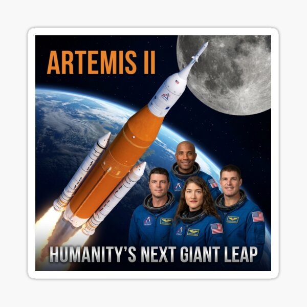 Artemis II Mission: Humanity's Next Giant Leap Sticker