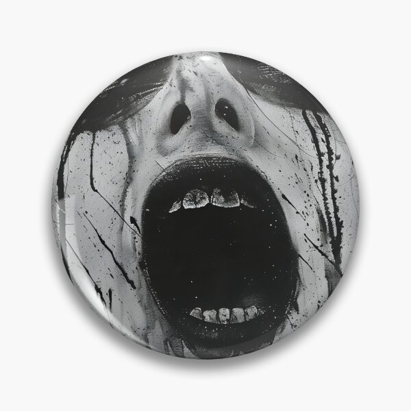 Item preview, Screaming Girl Portrait - Dark Charcoal Horror Sketch designed and sold by QNTR CULT.