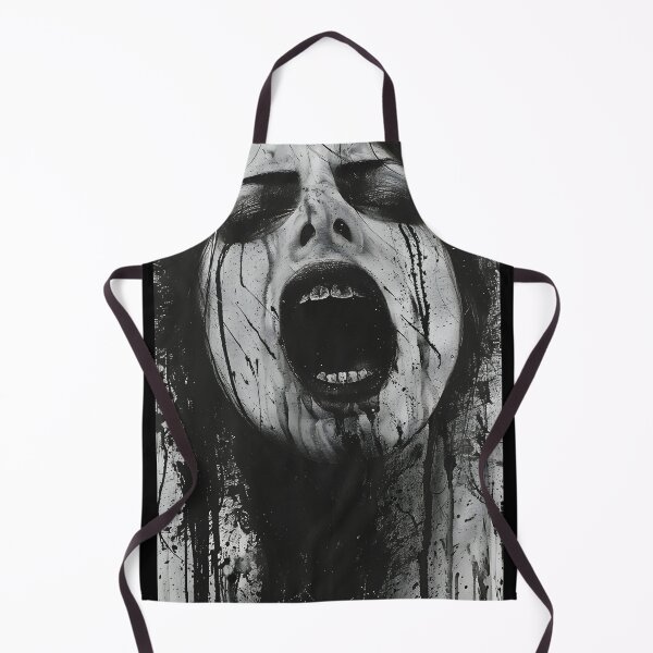 Item preview, Screaming Girl Portrait - Dark Charcoal Horror Sketch designed and sold by QNTR CULT.