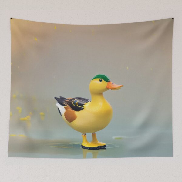 Item preview, Cute Yellow Duck Figurine – Adorable 3D Duck Character Illustration designed and sold by Noctavia07.