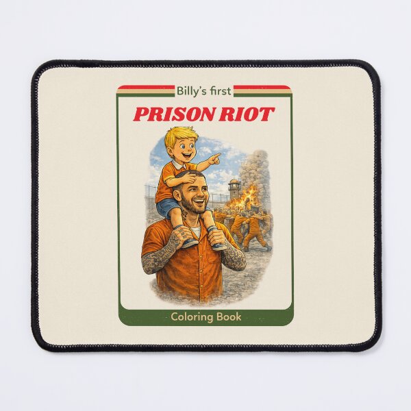 Item preview, Billy's First Prison Riot funny retro design designed and sold by The Sporty Nerd.