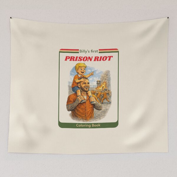 Item preview, Billy's First Prison Riot funny retro design designed and sold by The Sporty Nerd.