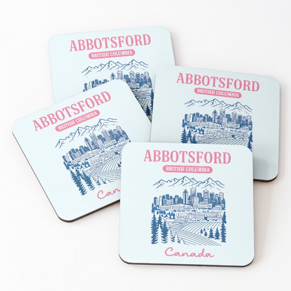 Item preview, Abbotsford BC Canada Cute Pastel Landscape Skyline  designed and sold by HowToCanadian.