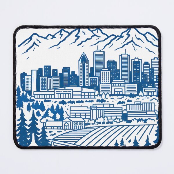 Item preview, Abbotsford BC Canada Cute Pastel Landscape Skyline designed and sold by HowToCanadian.