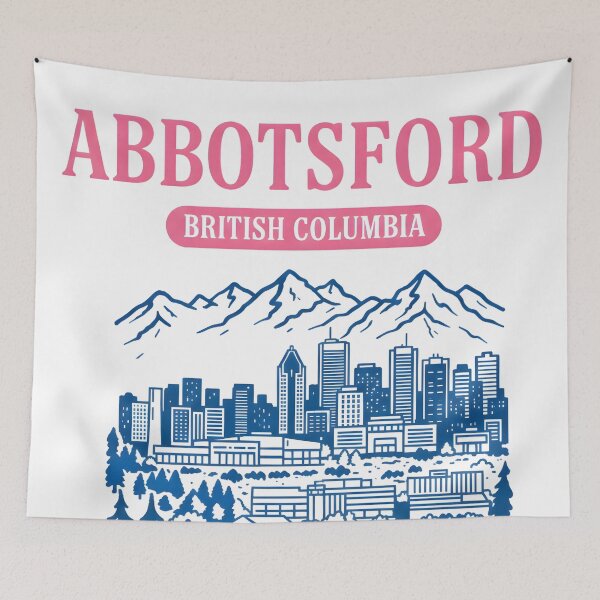 Item preview, Abbotsford BC Canada Cute Pastel Landscape Skyline  designed and sold by HowToCanadian.