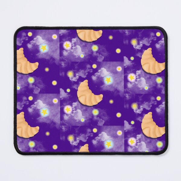 Artikelvorschau, Croissant Lila Dunkle Nacht Sterne Gebäck Gelb Aufkleber Drucke Poster Wandkunst Magnet Zuhause Kaffeetasse Dekoration T-Shirt Schreibwaren Notizbuch Magnet Hut Küche Arbeit Schule Büro Redbubble Shop entworfen und verkauft von Saritas Boutique Shop.