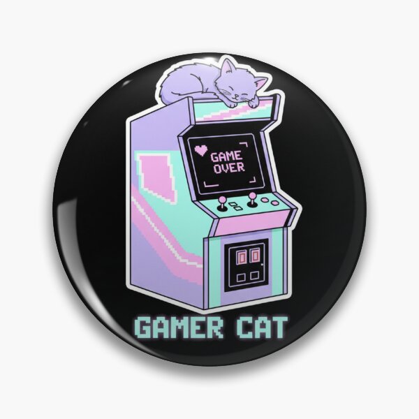 Item preview, Retro Gamer Cat Pastel Arcade Pixel Art designed and sold by RonyMady.