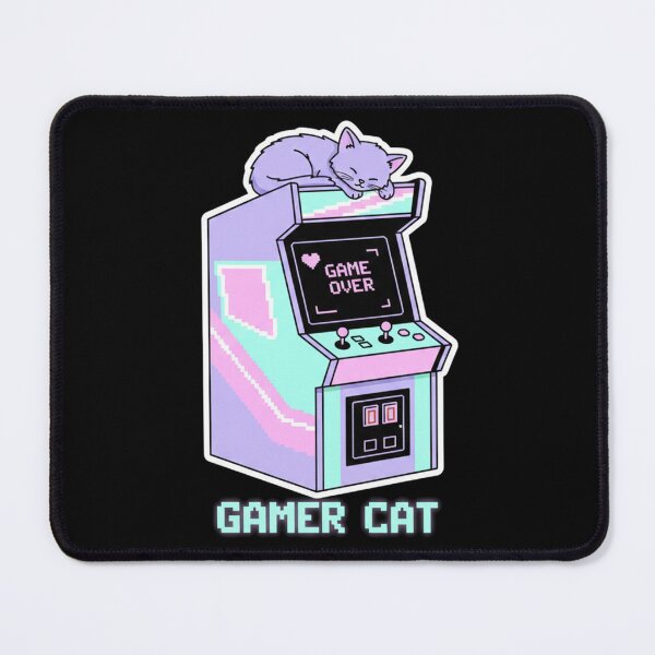 Item preview, Retro Gamer Cat Pastel Arcade Pixel Art designed and sold by RonyMady.
