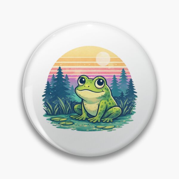 Item preview, Retro frog at sunset designed and sold by FroggyOnly.