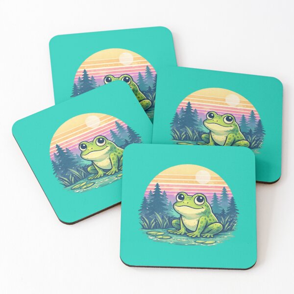 Item preview, Retro frog at sunset designed and sold by FroggyOnly.